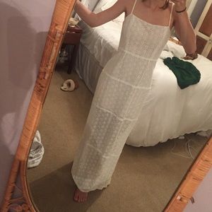 REFORMATION white floral lace dress